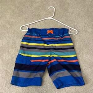 Cat & Jack Blue and Yellow Striped Swim Shorts